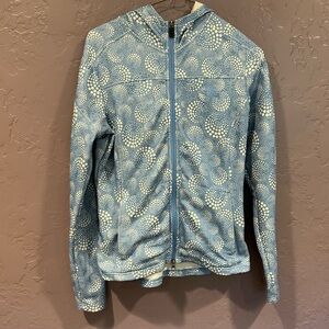 The North Face Blue and White Women's Hoodie - S
